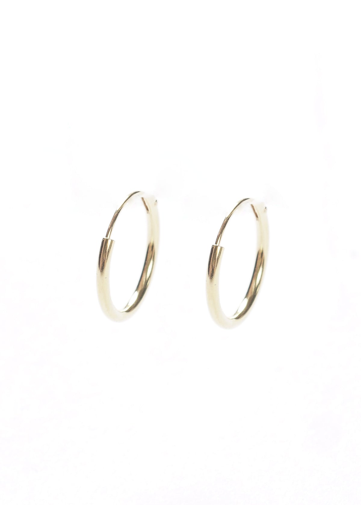 Aros caravanas básicos Plata 925 & Baño de oro 18k