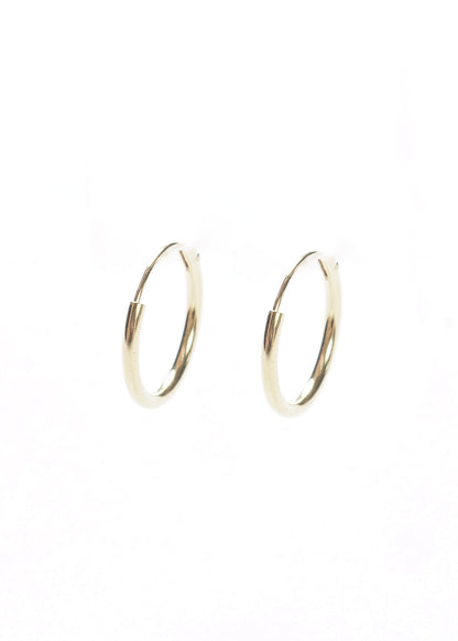 Aros caravanas básicos Plata 925 & Baño de oro 18k