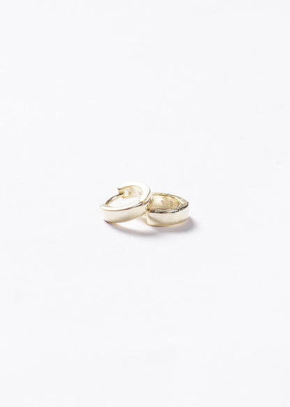 Caravanas aros huggies 12mm zirconias Plata 925 & Baño de oro 18k