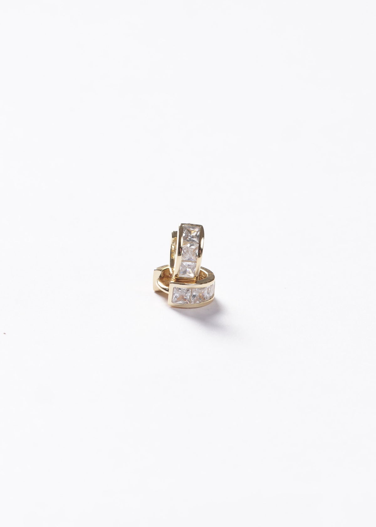Caravanas aros mini huggies anchos 9mm Plata 925 & Baño de oro 18k