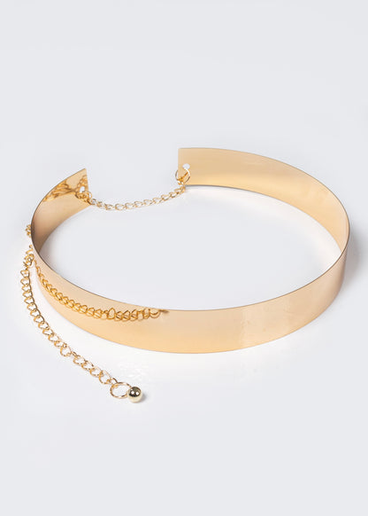 Cinto metálico con cadenita - Ancho