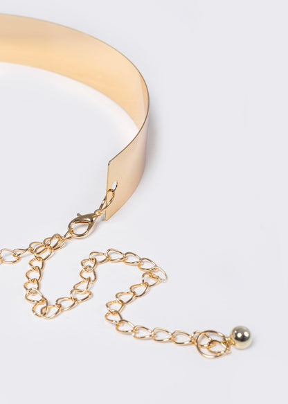 Cinto metálico con cadenita - Ancho