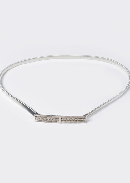 Cinto metálico placa esferas elastizado