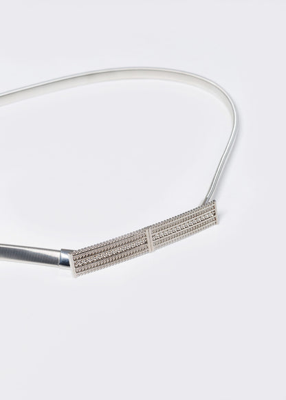 Cinto metálico placa esferas elastizado