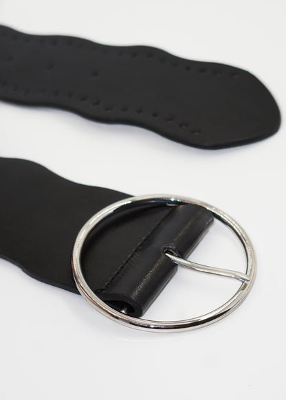 Cinto country liso hebilla redonda