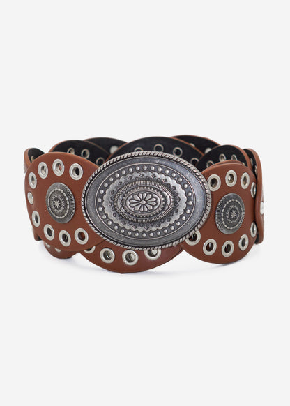 Cinto country steel con hebilla ovalada