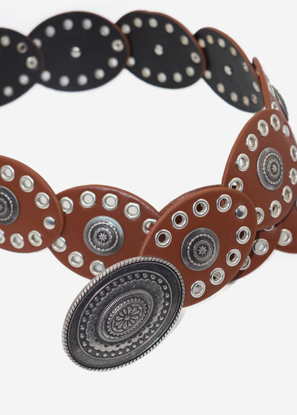 Cinto country steel con hebilla ovalada