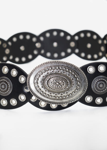 Cinto country steel con hebilla ovalada