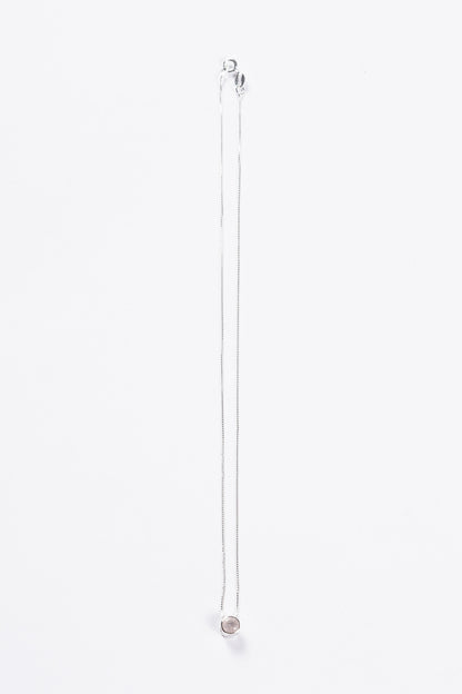 Cadena collar punto luz cuarzo rosa plata 925 - Amor