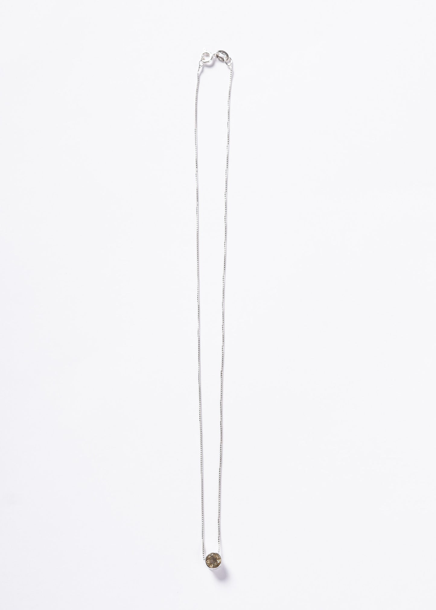 Cadena collar punto luz citrino plata 925 - Éxito