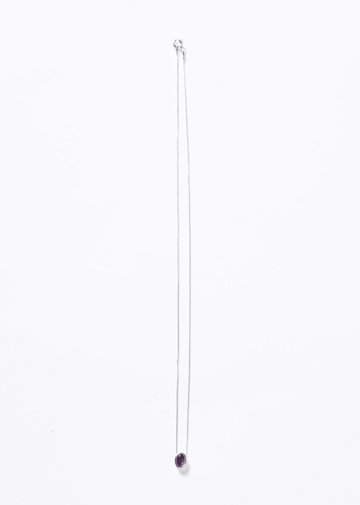 Cadena collar amatista oval plata 925 45cm - Transmutación