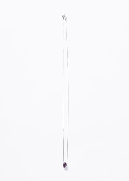 Cadena collar amatista oval plata 925 45cm - Transmutación