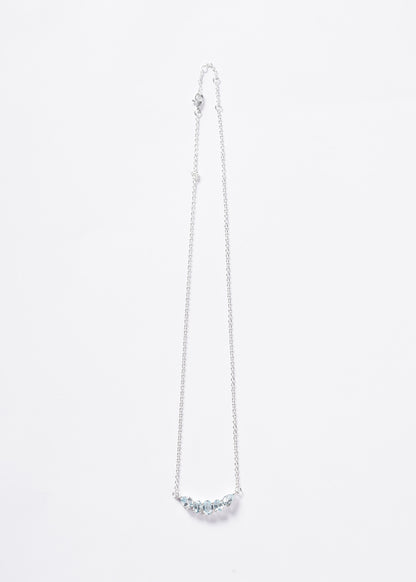 Cadena collar forcé cinco topacios plata 925 - Prosperidad