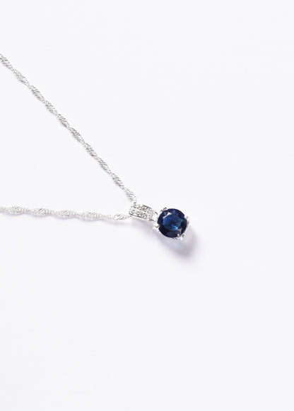 Cadena collar di majesté zirconia azul plata 925