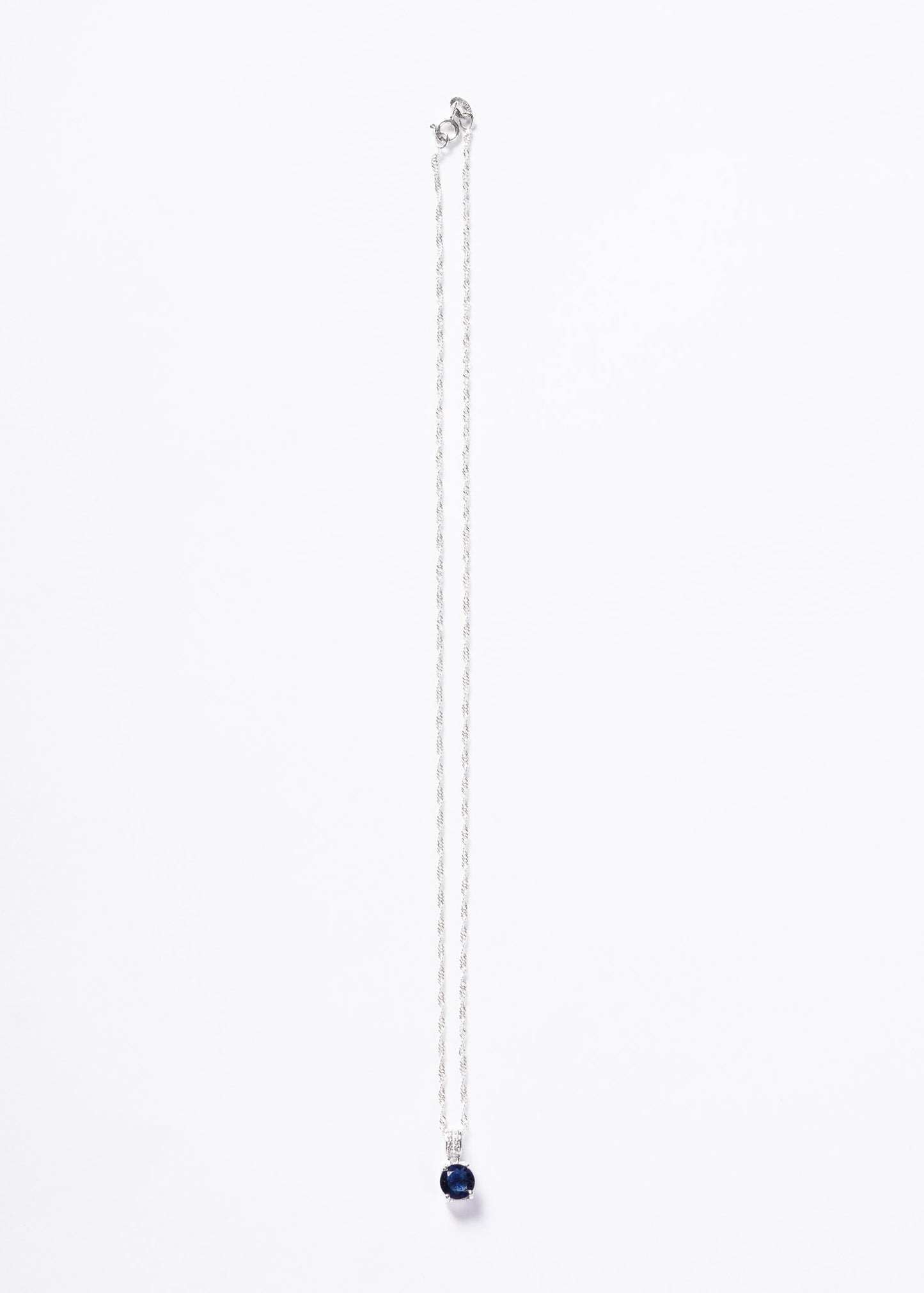 Cadena collar di majesté zirconia azul plata 925