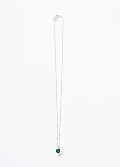 Cadena collar cravatta zirconia verde plata 925
