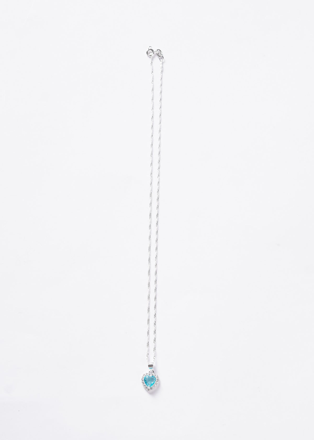 Collar promesa singapur corazón turquesa Plata 925