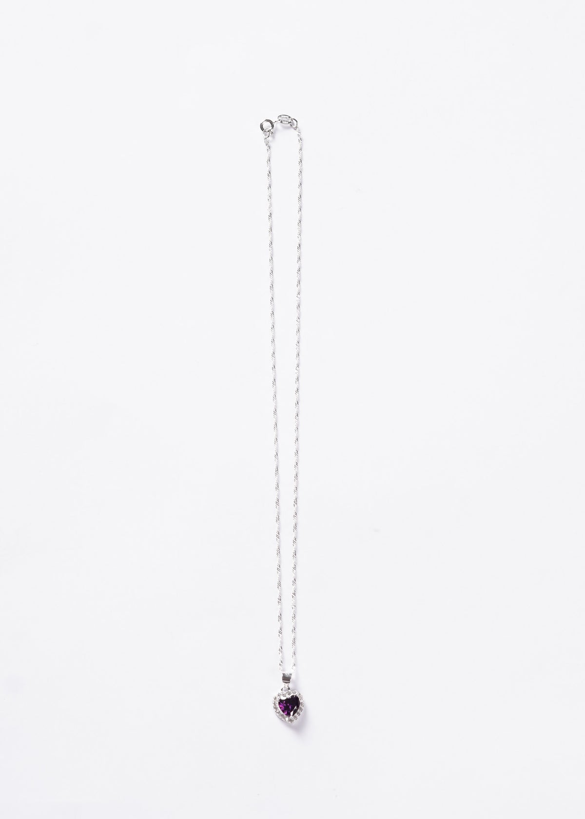 Cadena collar Promesa corazón violeta Plata 925 & Zirconia
