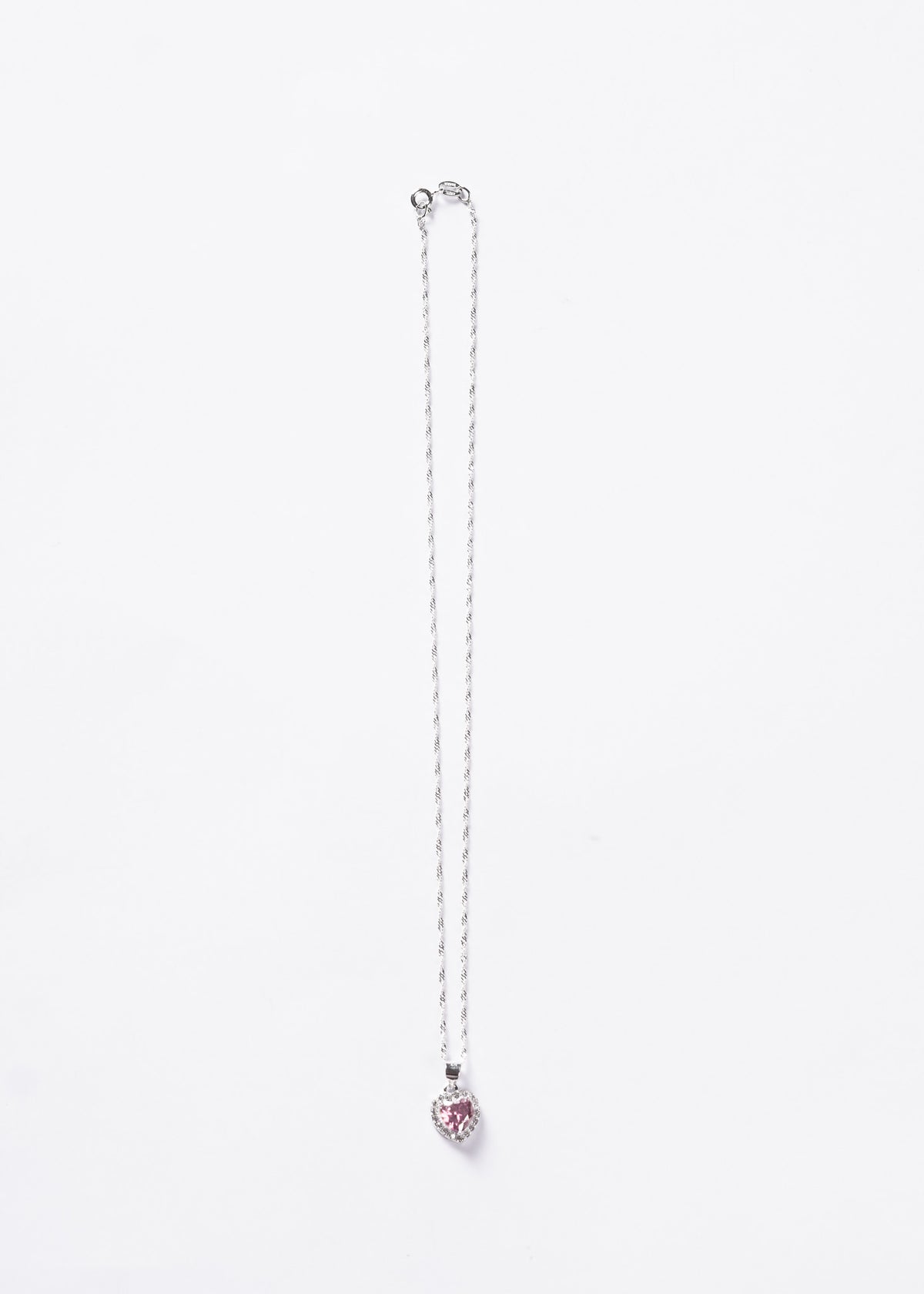 Cadena collar Promesa corazón rosa Plata 925 & Zirconia