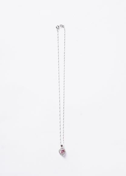 Cadena collar Promesa corazón rosa Plata 925 & Zirconia