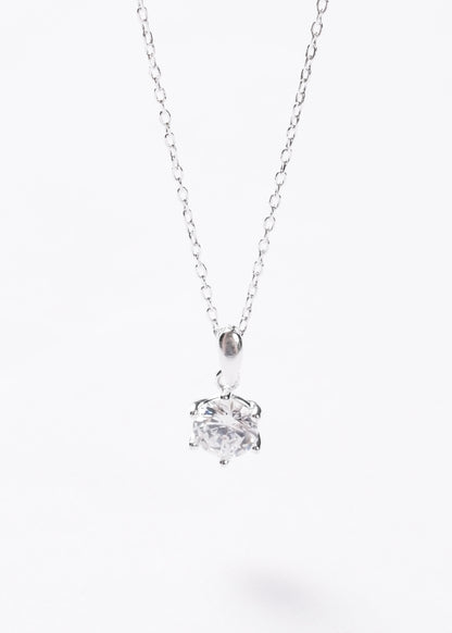 Cadena collar forcé punto luz 6 puntas Plata 925 & Zirconia