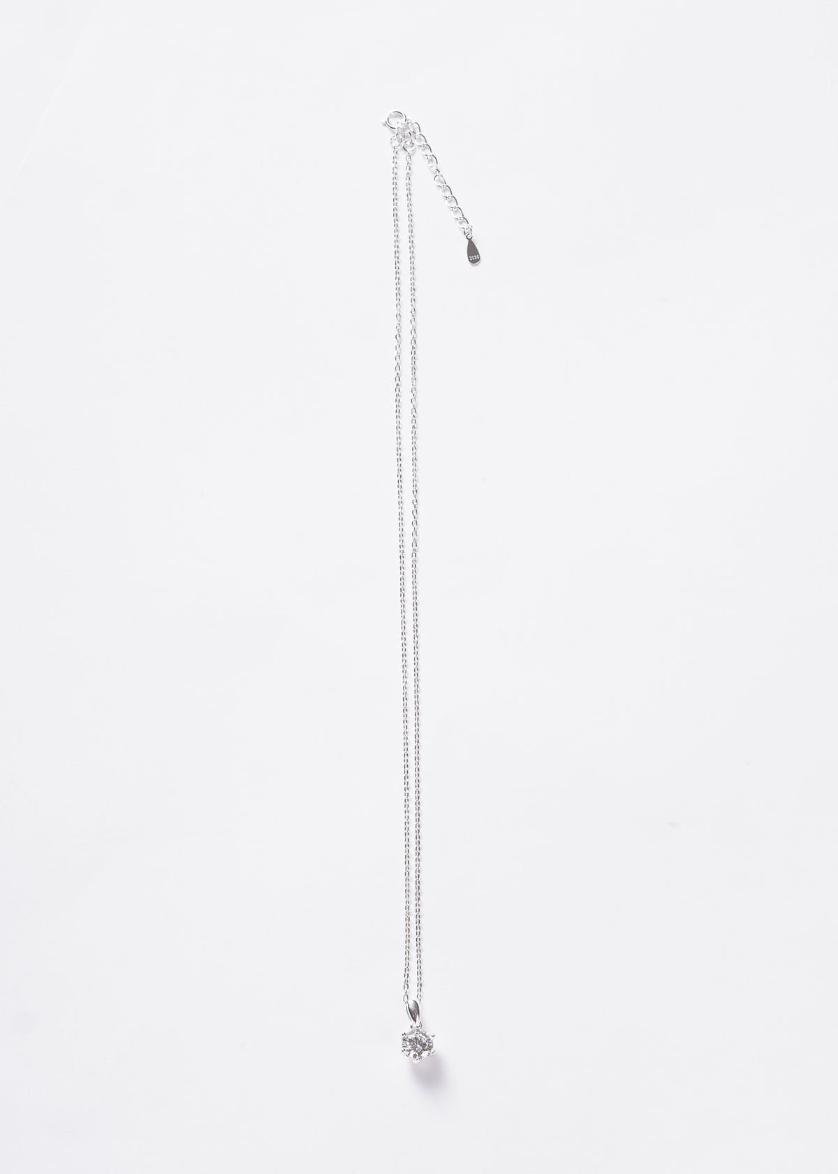Cadena collar forcé punto luz 6 puntas Plata 925 & Zirconia