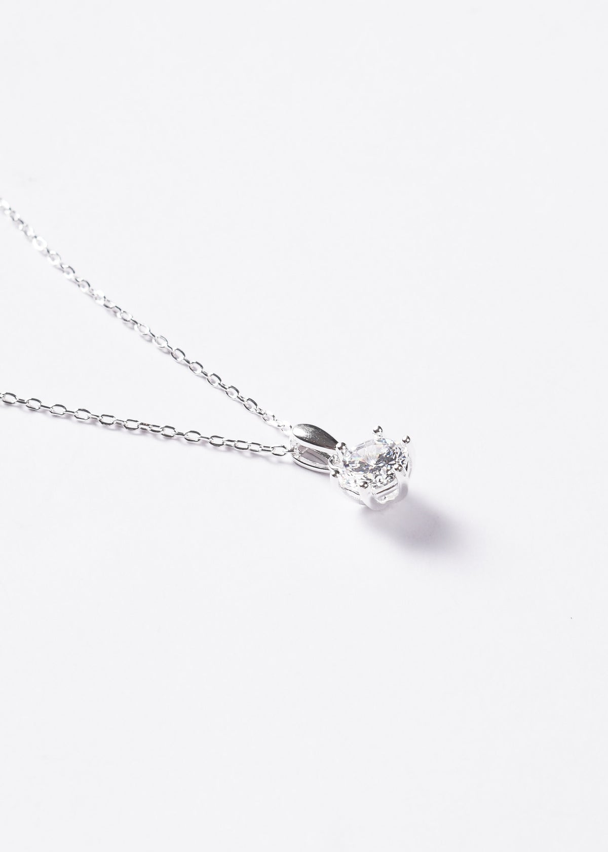 Cadena collar forcé punto luz 6 puntas Plata 925 & Zirconia