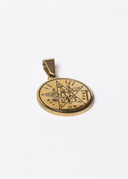 Dije 2cm medalla tetragramatón acero quirúrgico
