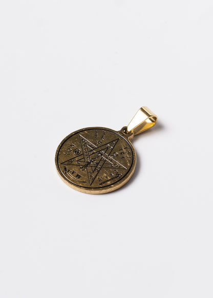 Dije 2cm medalla tetragramatón acero quirúrgico