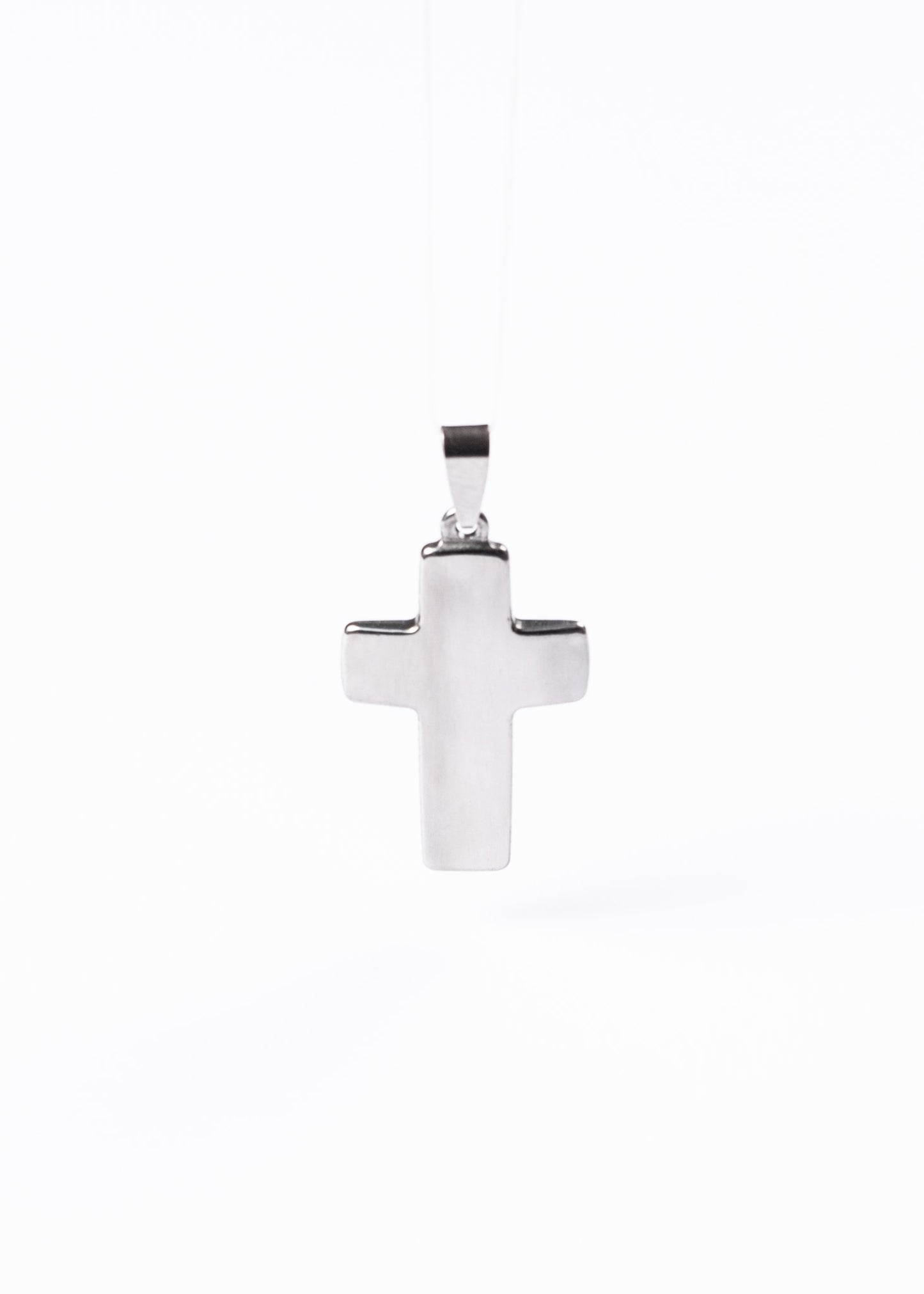 Dije cruz bombé 2.5x1.5cm acero quirúrgico - Chico