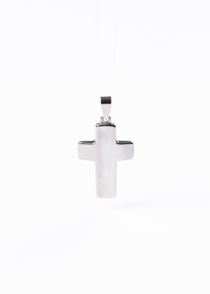 Dije cruz bombé 2.5x1.5cm acero quirúrgico - Chico