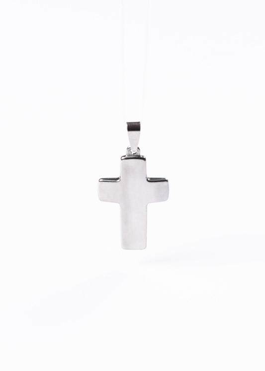 Dije cruz bombé 2.5x1.5cm acero quirúrgico - Chico