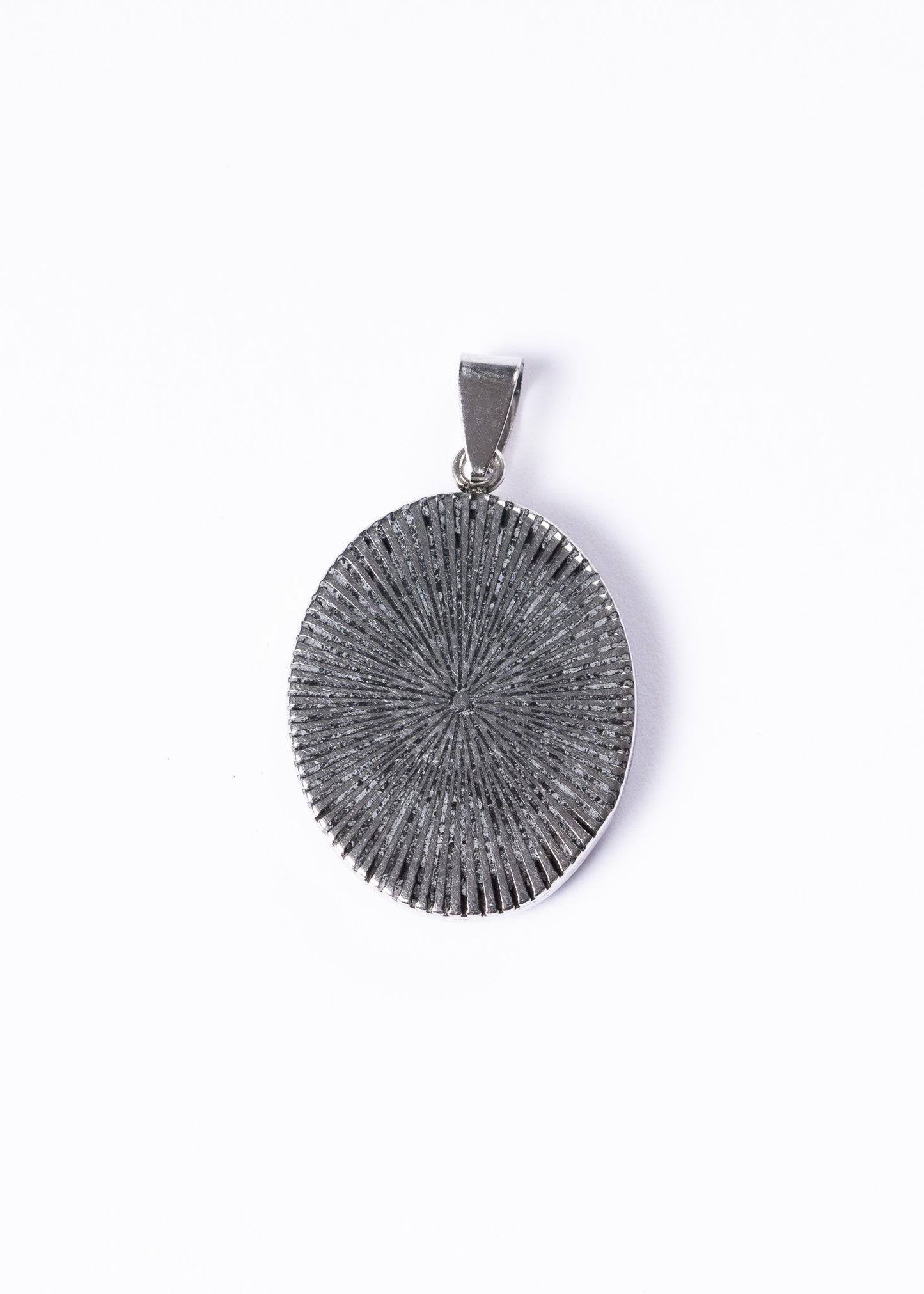 Dije Virgen María con niño Jesús 3x2.5cm acero quirúrgico