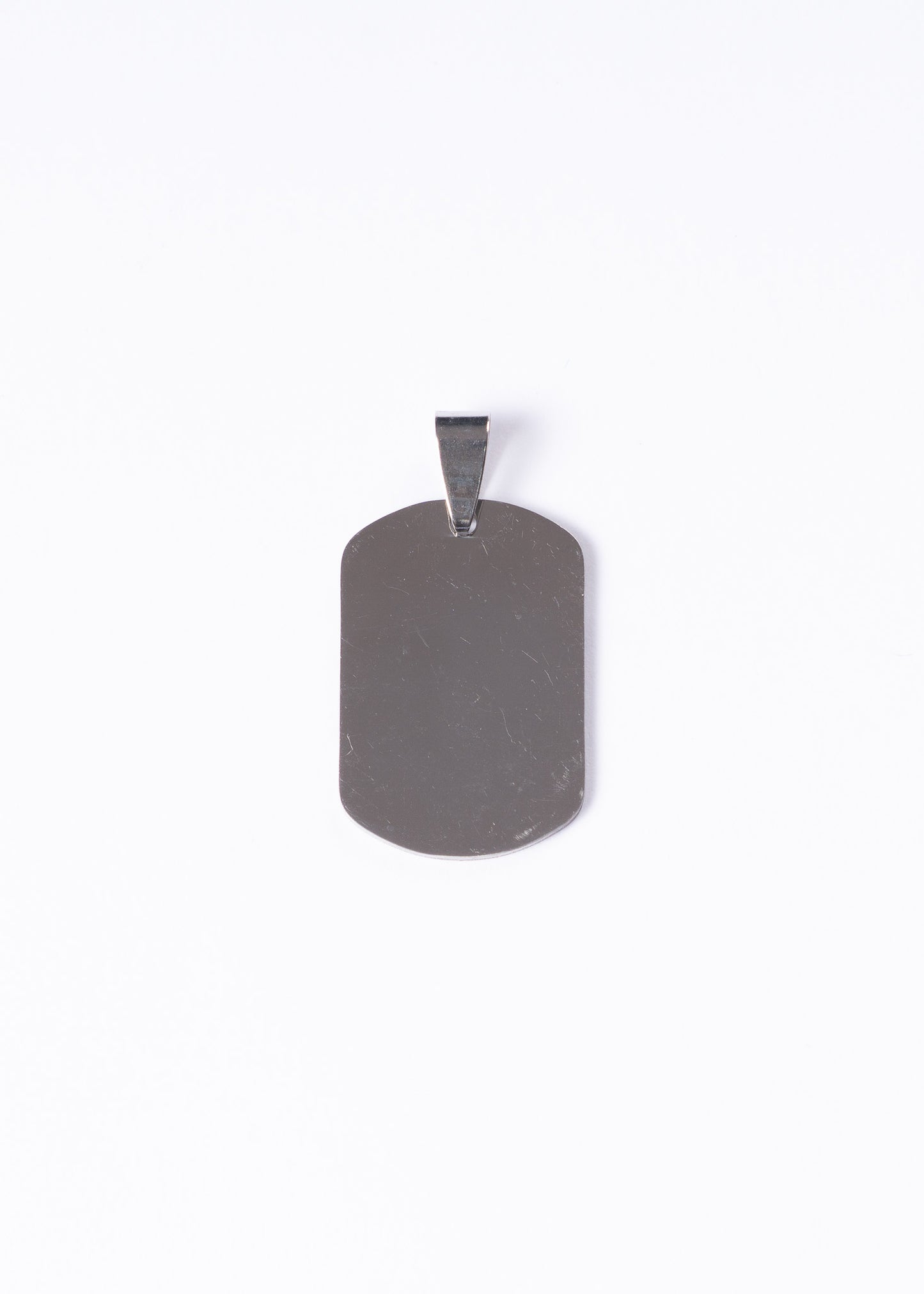 Dije placa lisa 3x2cm acero quirúrgico - Mediana