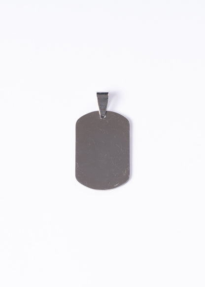 Dije placa lisa mediana 3x2cm acero quirúrgico + Grabado