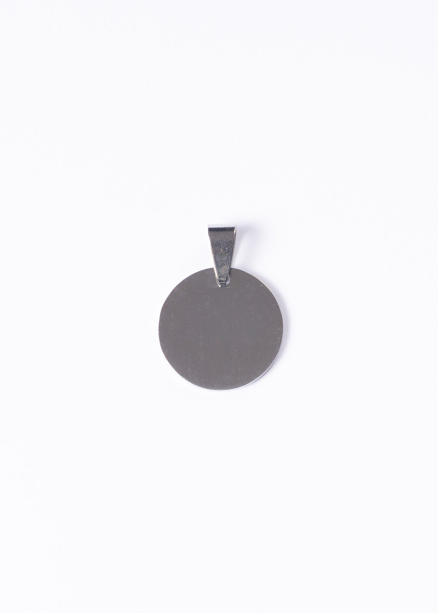 Dije medalla lisa 1.5cm para grabar acero quirúrgico - Chica