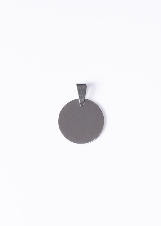 Dije medalla lisa 1.5cm para grabar acero quirúrgico - Chica