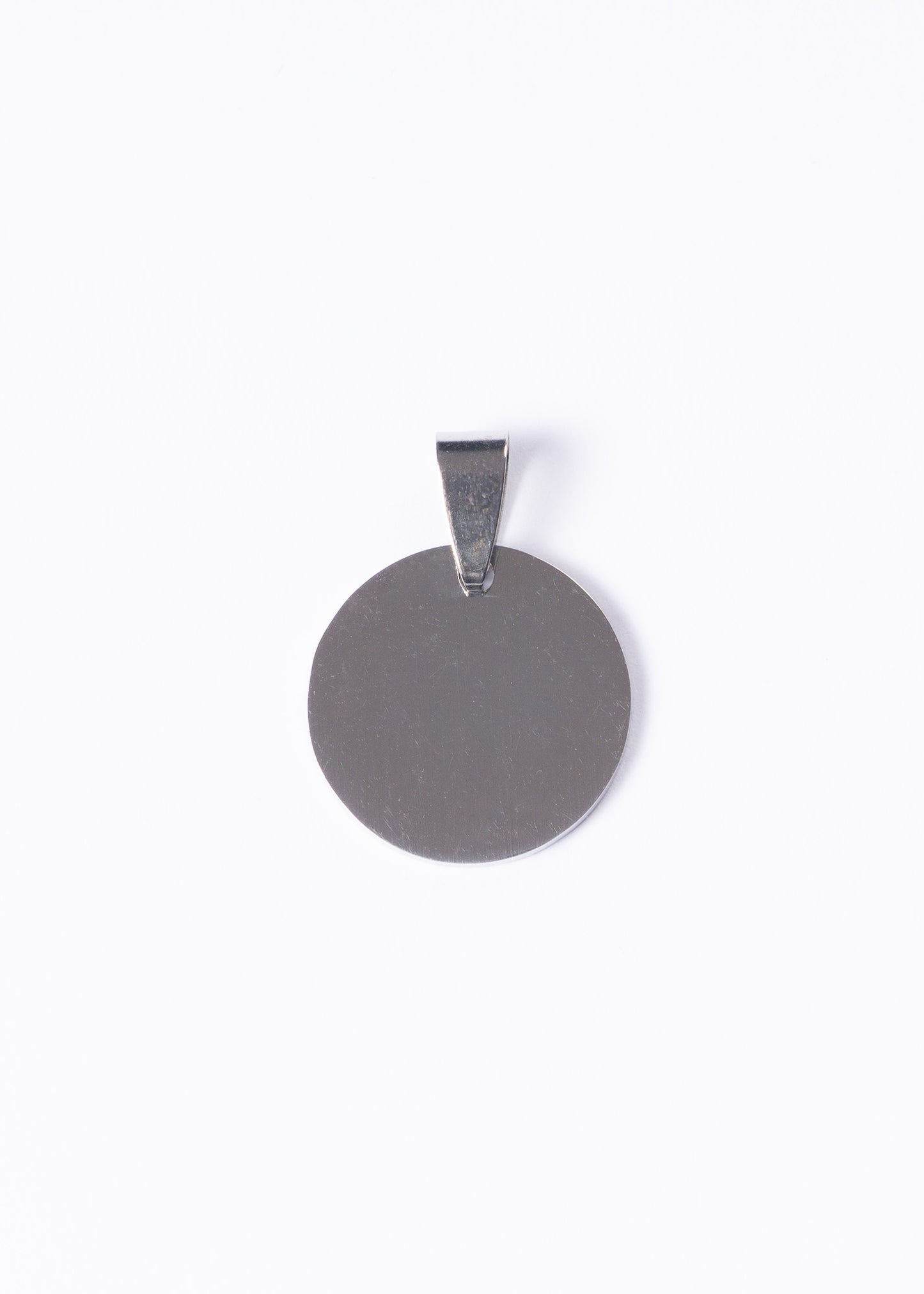 Dije medalla lisa 2cm para grabar acero quirúrgico - Mediana