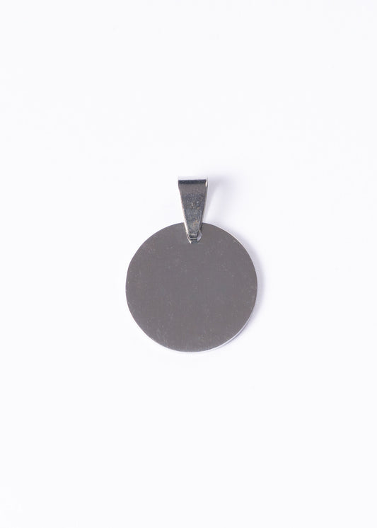 Dije medalla lisa 2cm para grabar acero quirúrgico - Mediana
