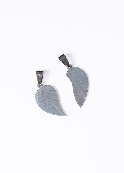 Dije corazón para compartir parejas x2 acero quirúrgico