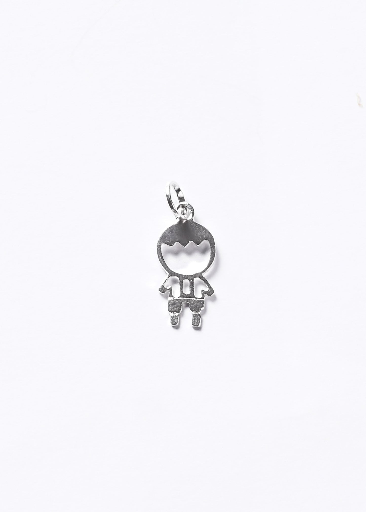 Dije Niño calado liso 20mm plata 925