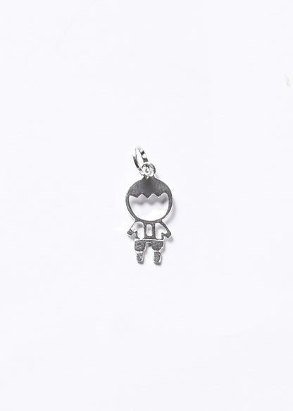 Dije Niño calado liso 20mm plata 925