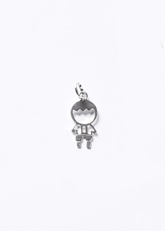 Dije Niño calado liso 20mm plata 925