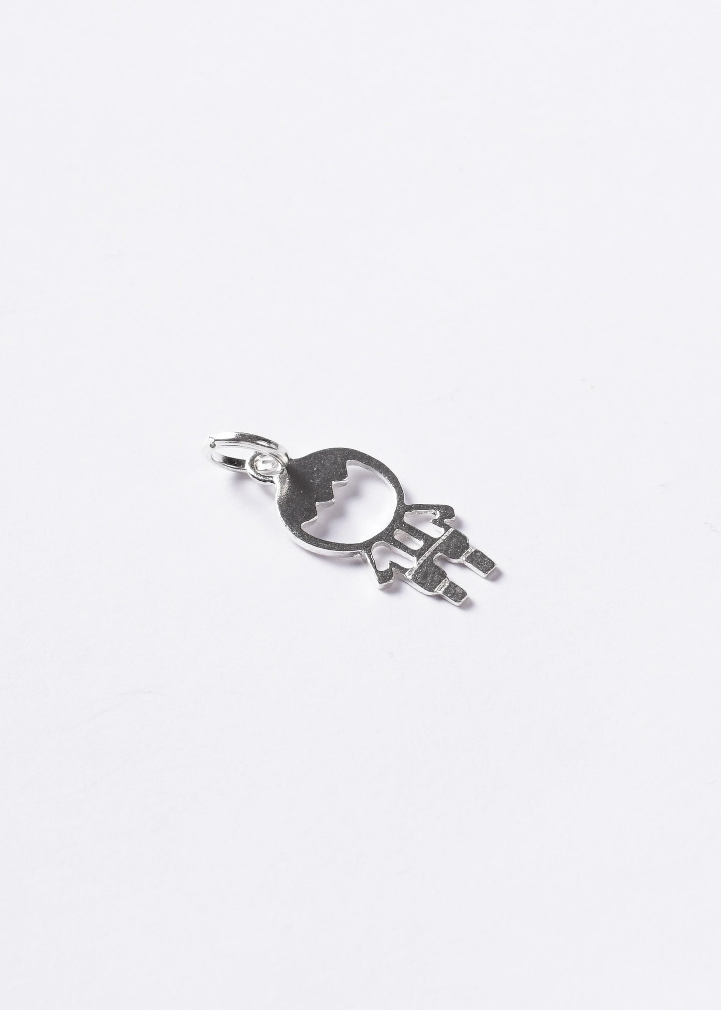 Dije Niño calado liso 20mm plata 925