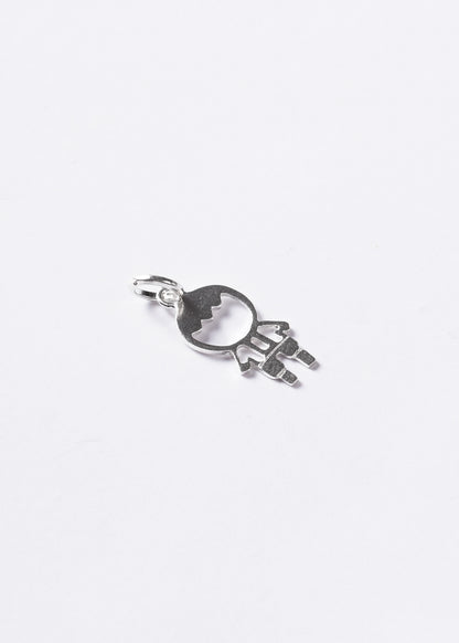 Dije Niño calado liso 20mm plata 925