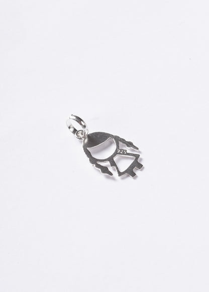 Dije Niña calado liso 20mm plata 925