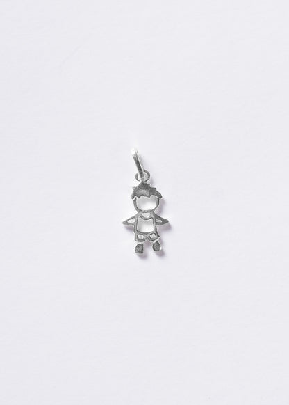 Dije mini Niño liso 14mm plata 925