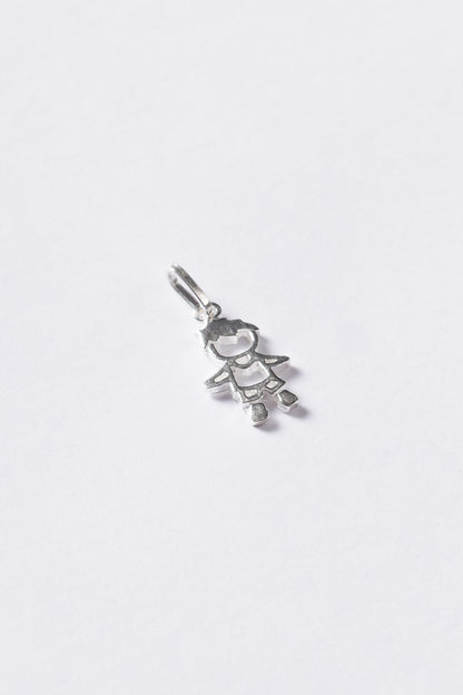 Dije mini Niño liso 14mm plata 925