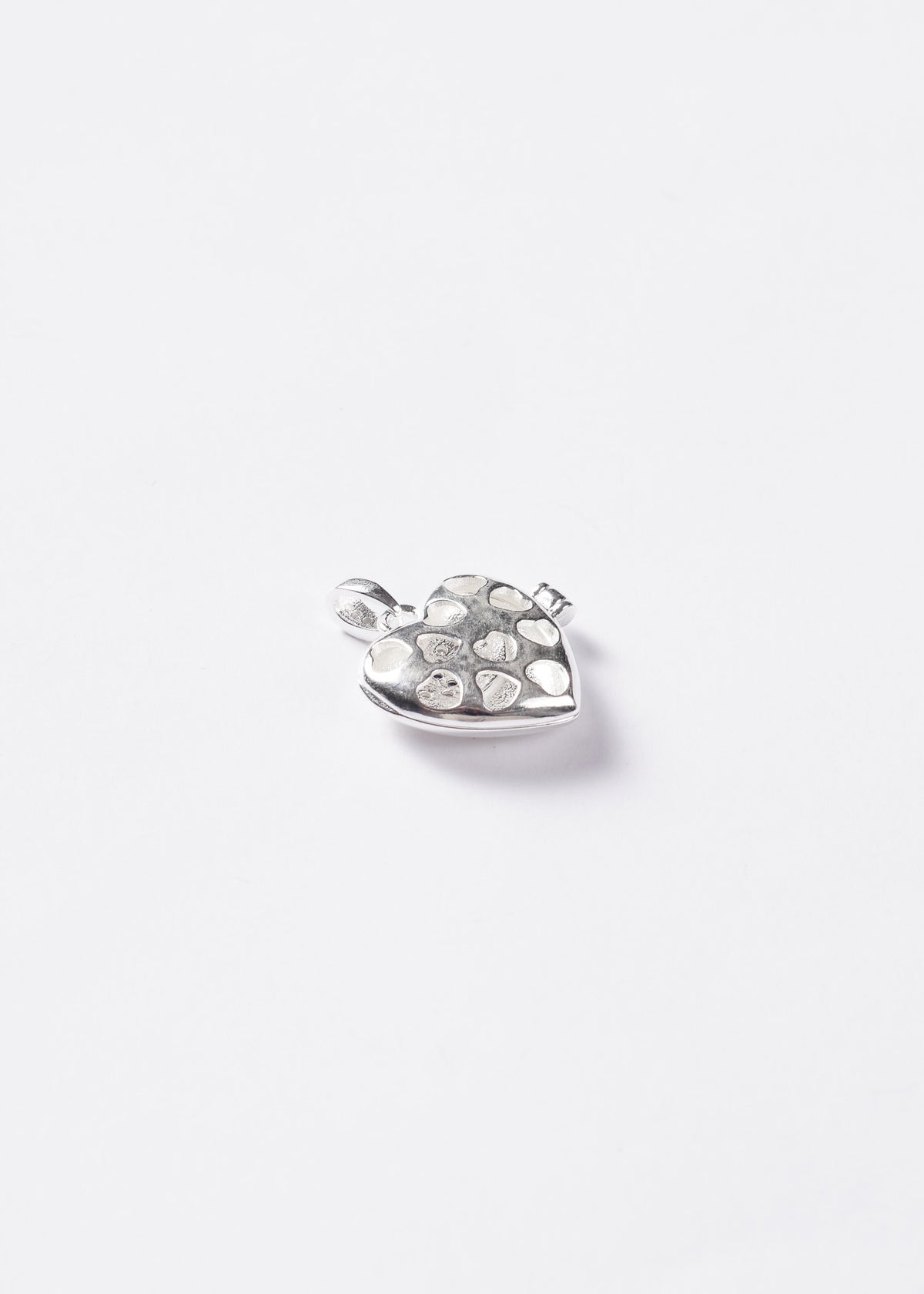 Dije relicario corazón zirconias blancas y azules Plata 925