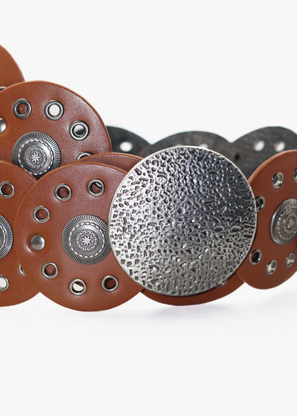 Cinto country texano con hebilla porosa